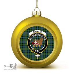 ScotsTee Shop Scottish Baillie Ancient Crest Tartan Christmas Ball Ornament