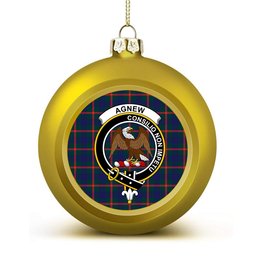 ScotsTee Shop Scottish Agnew Modern Crest Tartan Christmas Ball Ornament