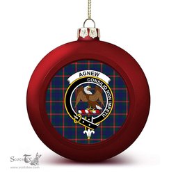 ScotsTee Shop Scottish Agnew Modern Crest Tartan Christmas Ball Ornament