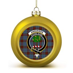ScotsTee Shop Scottish Anderson MacGregor Hastie 1 Crest Tartan Christmas Ball Ornament