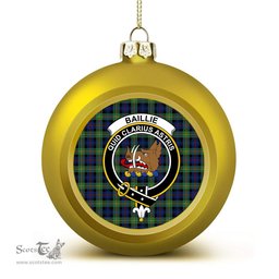 ScotsTee Shop Scottish Baillie Modern Crest Tartan Christmas Ball Ornament