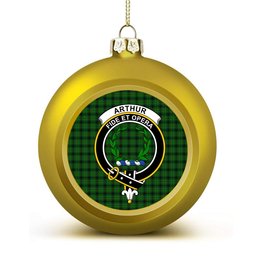ScotsTee Shop Scottish Arthur Highland Society Crest Tartan Christmas Ball Ornament