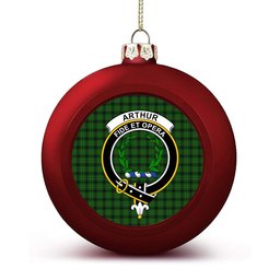 ScotsTee Shop Scottish Arthur Highland Society Crest Tartan Christmas Ball Ornament