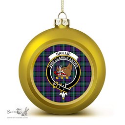 ScotsTee Shop Scottish Baillie Highland Society Modern Crest Tartan Christmas Ball Ornament