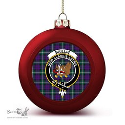 ScotsTee Shop Scottish Baillie Highland Society Modern Crest Tartan Christmas Ball Ornament