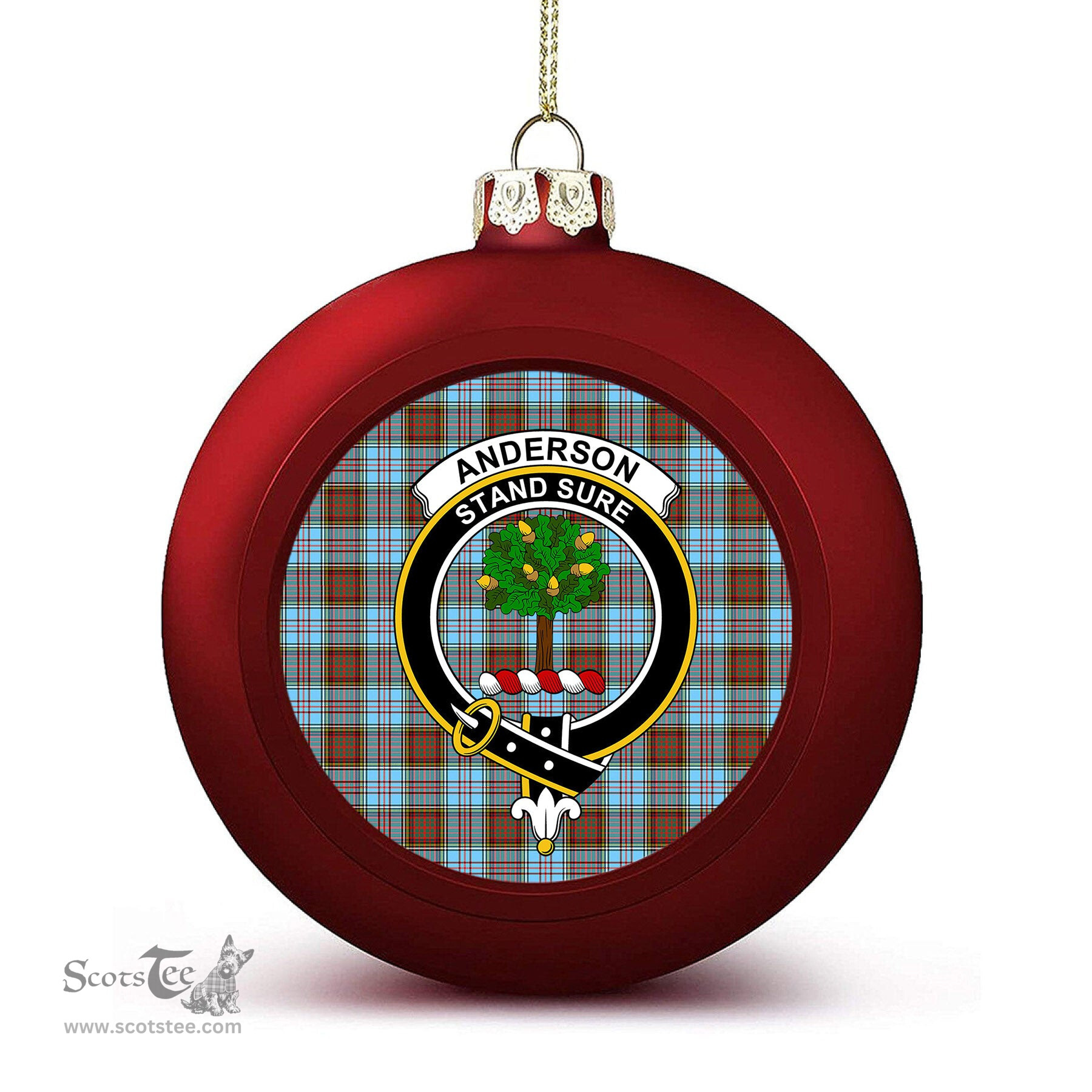ScotsTee Shop Scottish Anderson Ancient Crest Tartan Christmas Ball Ornament