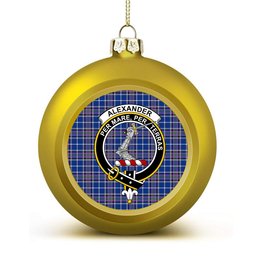 ScotsTee Shop Scottish Alexander of Menstry Ancient Crest Tartan Christmas Ball Ornament