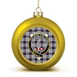 ScotsTee Shop Scottish Alexander of Menstry Dress Crest Tartan Christmas Ball Ornament