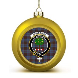 ScotsTee Shop Scottish Anderson STS Crest Tartan Christmas Ball Ornament