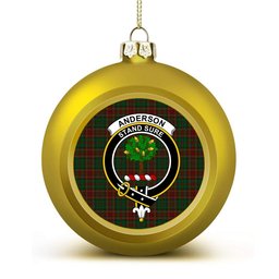 ScotsTee Shop Scottish Anderson Coulson Bonner 1 Crest Tartan Christmas Ball Ornament