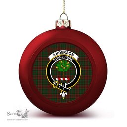 ScotsTee Shop Scottish Anderson Coulson Bonner 1 Crest Tartan Christmas Ball Ornament