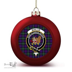 ScotsTee Shop Scottish Baillie Highland Society Crest Tartan Christmas Ball Ornament