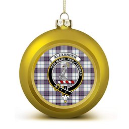 ScotsTee Shop Scottish Alexander of Menstry Dress Ancient Crest Tartan Christmas Ball Ornament