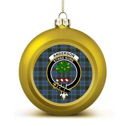 ScotsTee Shop Scottish Anderson Old Makinlay Crest Tartan Christmas Ball Ornament