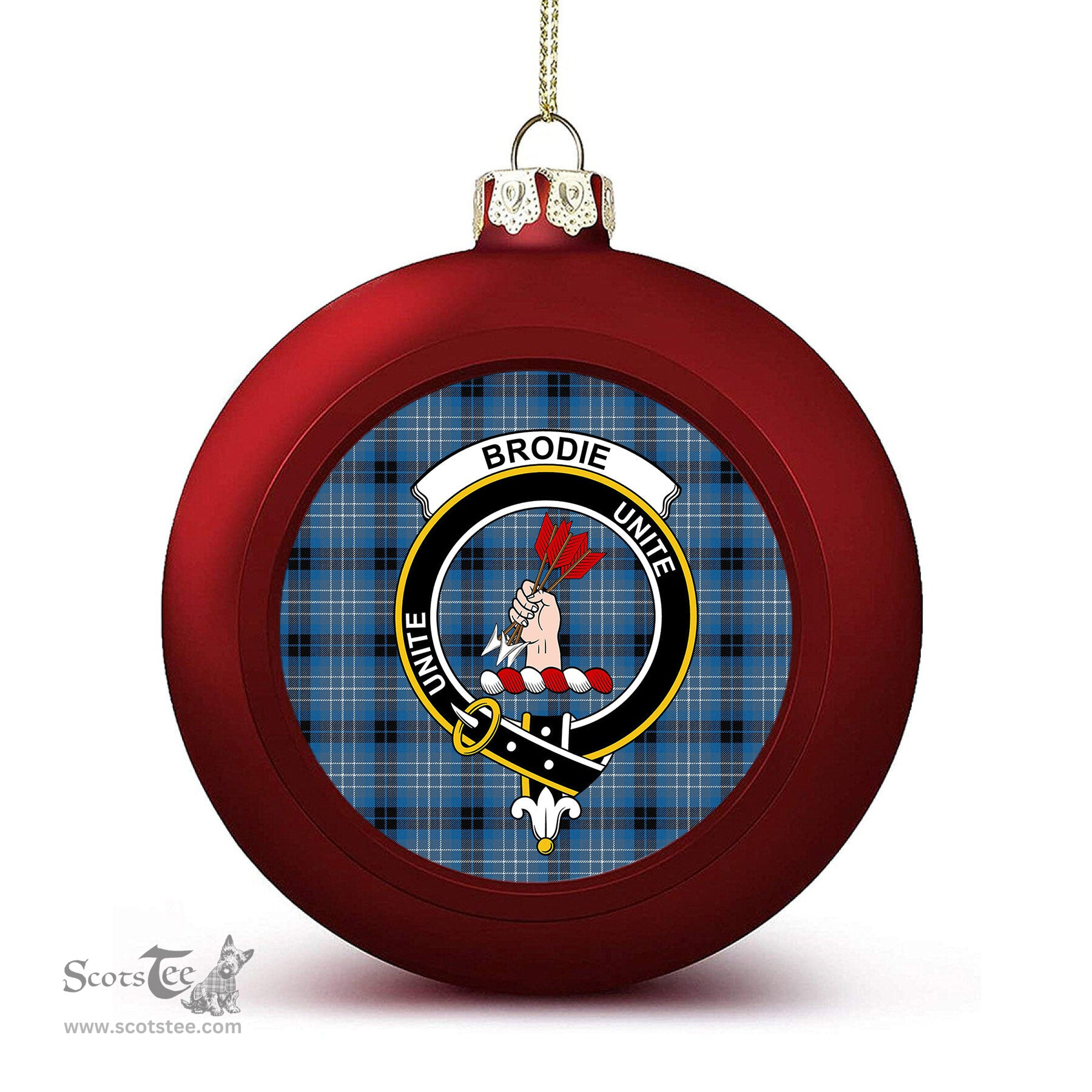 ScotsTee Shop Scottish Brodie Countryfare Ancient Crest Tartan Christmas Ball Ornament