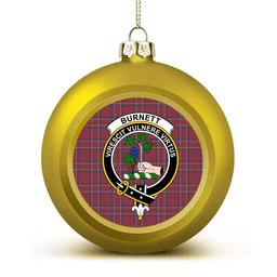 ScotsTee Shop Scottish Burnett Hunting Modern Crest Tartan Christmas Ball Ornament