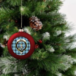 ScotsTee Shop Scottish Bell of the Borders Modern Crest Tartan Christmas Ball Ornament