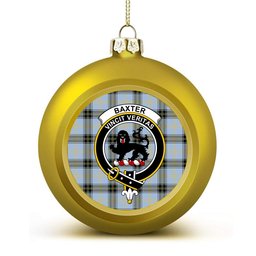 ScotsTee Shop Scottish Baxter of Balgavies Ancient Crest Tartan Christmas Ball Ornament
