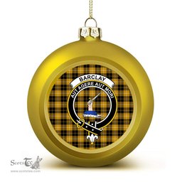 ScotsTee Shop Scottish Barclay Dress Ancient Clan Crest Tartan Christmas Ball Ornament