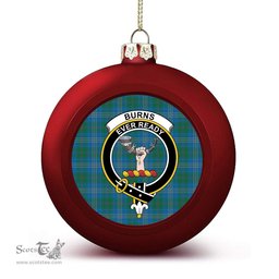 ScotsTee Shop Scottish Burns of California Ancient Crest Tartan Christmas Ball Ornament