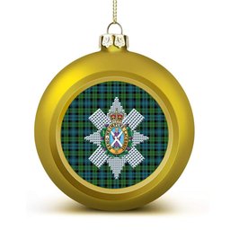 ScotsTee Shop Scottish Black Watch Ancient Clan Crest Tartan Christmas Ball Ornament