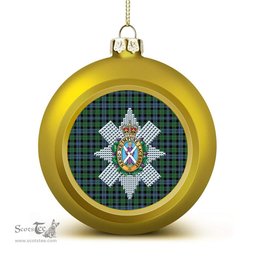 ScotsTee Shop Scottish Black Watch #3 Ancient Crest Tartan Christmas Ball Ornament