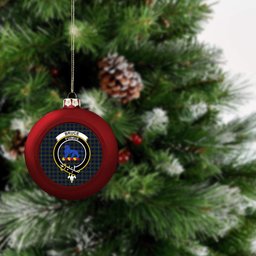 ScotsTee Shop Scottish Bruce of Crionaich Crest Tartan Christmas Ball Ornament