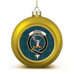 ScotsTee Shop Scottish Burns of California Modern Crest Tartan Christmas Ball Ornament