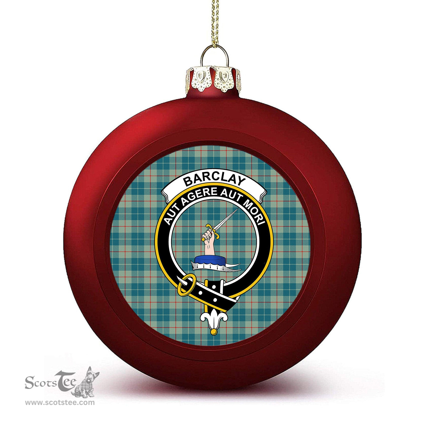 ScotsTee Shop Scottish Barclay Hunting #2 Ancient Clan Crest Tartan Christmas Ball Ornament