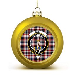 ScotsTee Shop Scottish Bell Border (Bell Southern Bell) Modern Crest Tartan Christmas Ball Ornament