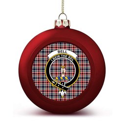 ScotsTee Shop Scottish Bell Border (Bell Southern Bell) Modern Crest Tartan Christmas Ball Ornament