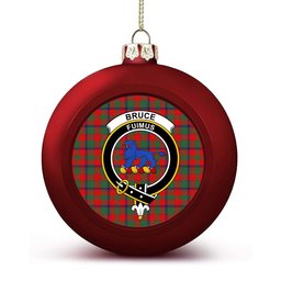 ScotsTee Shop Scottish Bruce Old Modern Crest Tartan Christmas Ball Ornament
