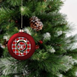 ScotsTee Shop Scottish Brodie Dress Modern Crest Tartan Christmas Ball Ornament
