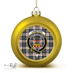 ScotsTee Shop Scottish Cameron of Erracht Dress Ancient Crest Tartan Christmas Ball Ornament