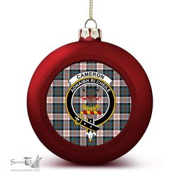 ScotsTee Shop Scottish Cameron of Erracht Dress Ancient Crest Tartan Christmas Ball Ornament