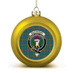 ScotsTee Shop Scottish Buchanan Hunting Ancient Crest Tartan Christmas Ball Ornament