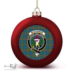 ScotsTee Shop Scottish Buchanan Hunting Ancient Crest Tartan Christmas Ball Ornament
