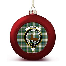 ScotsTee Shop Scottish Blair Dress Ancient Crest Tartan Christmas Ball Ornament