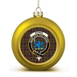ScotsTee Shop Scottish Bowie Dalgety Crest Tartan Christmas Ball Ornament