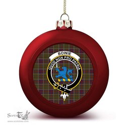 ScotsTee Shop Scottish Bowie Dalgety Crest Tartan Christmas Ball Ornament