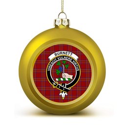 ScotsTee Shop Scottish Burnett of Leys Dress Crest Tartan Christmas Ball Ornament