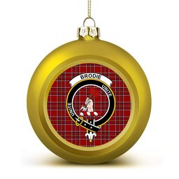 ScotsTee Shop Scottish Brodie W & A Smith Crest Tartan Christmas Ball Ornament