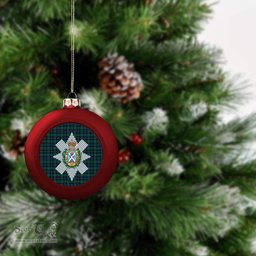 ScotsTee Shop Scottish Black Watch #3 Modern Crest Tartan Christmas Ball Ornament