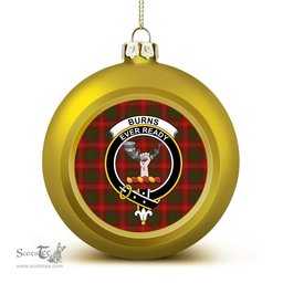ScotsTee Shop Scottish Burns 1930 Crest Tartan Christmas Ball Ornament