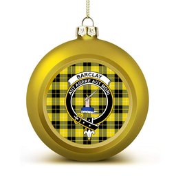 ScotsTee Shop Scottish Barclay Dress Modern Crest Tartan Christmas Ball Ornament