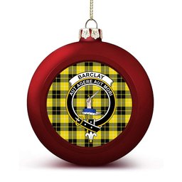 ScotsTee Shop Scottish Barclay Dress Modern Crest Tartan Christmas Ball Ornament