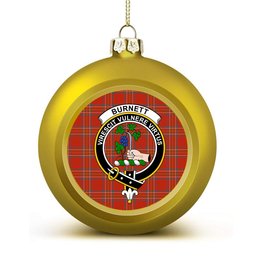 ScotsTee Shop Scottish Burnett of Leys Ancient Crest Tartan Christmas Ball Ornament