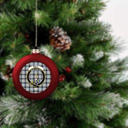 ScotsTee Shop Scottish Bell of the Borders SC Crest Tartan Christmas Ball Ornament