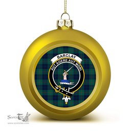 ScotsTee Shop Scottish Barclay Hunting Modern Crest Tartan Christmas Ball Ornament