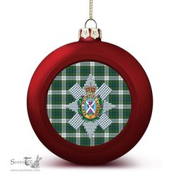 ScotsTee Shop Scottish Black Watch Dress Ancient Crest Tartan Christmas Ball Ornament